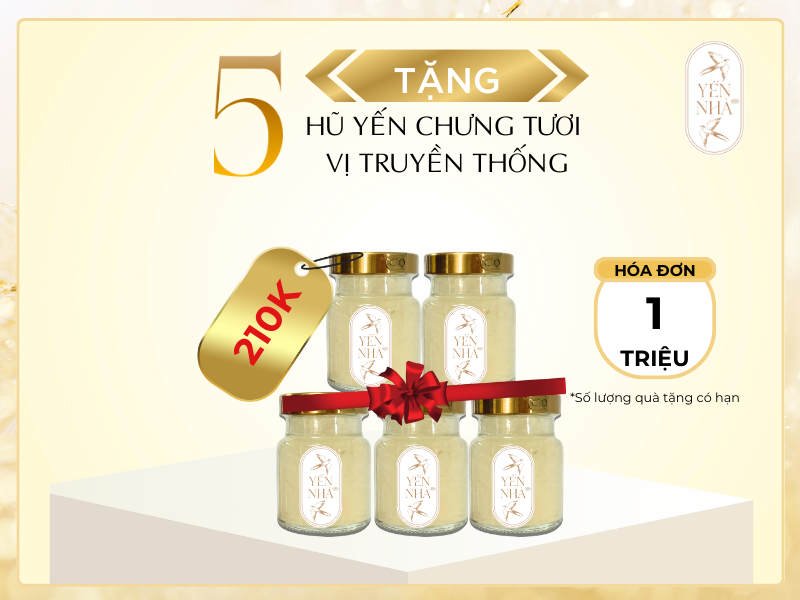 Hũ yến chưng tươi nguyên chất Yến Nhà