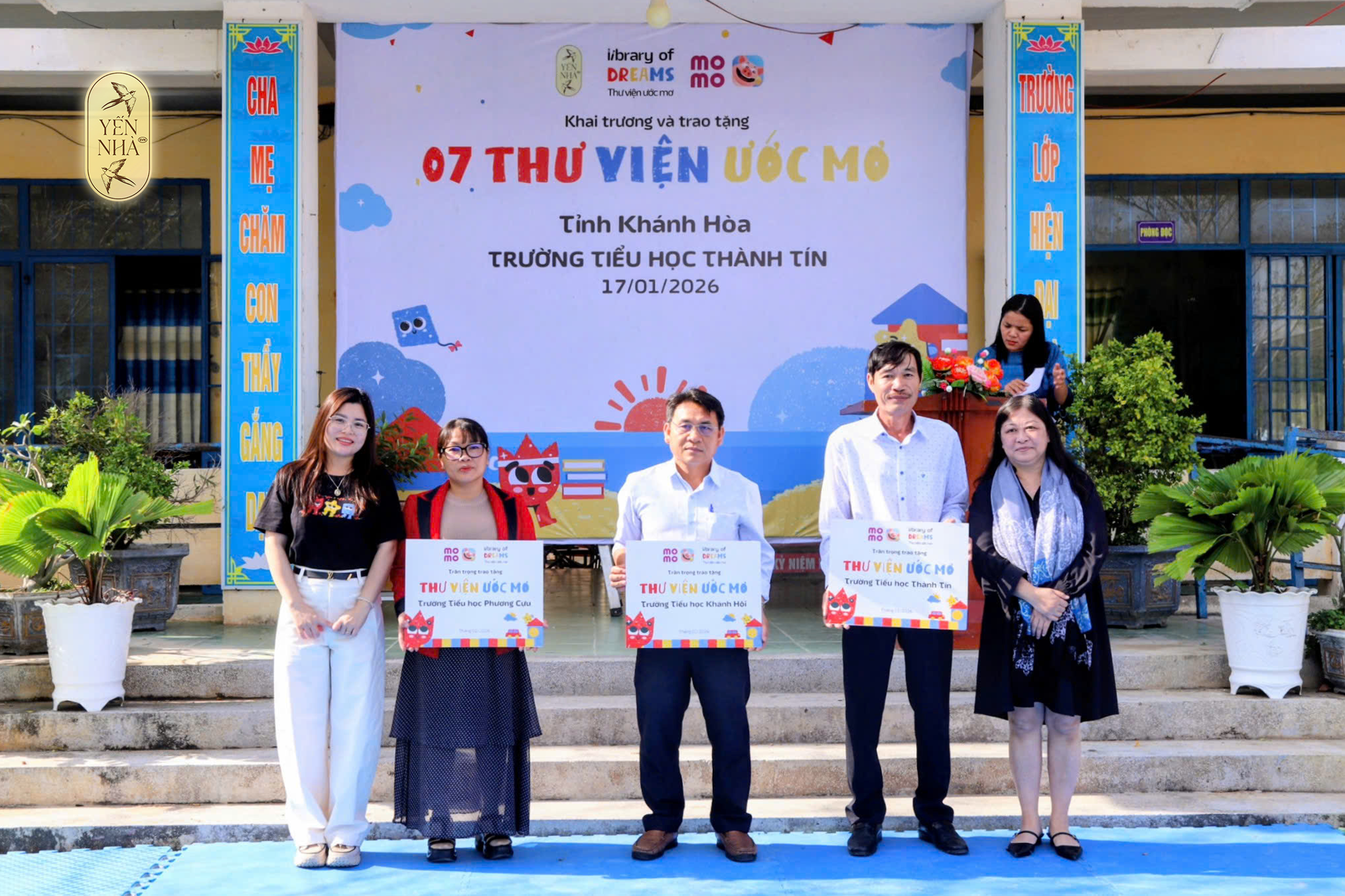 Yến Nhà đồng hành khai trương Thư viện Ước Mơ tại Khánh Hòa